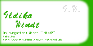 ildiko windt business card